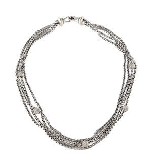 David Yurman 1.08ctw Diamond Station Multi-Strand Necklace